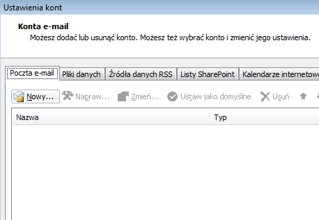 MS Outlook 2007 Poczta e-mail